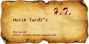 Holik Teréz névjegykártya